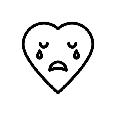 emoji vektörü ince çizgi simgesi