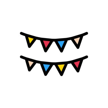 parti vektörü düz renk simgesi