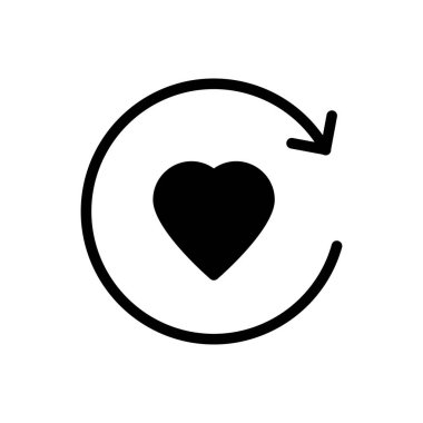 kalp vektör simgesi düz simge