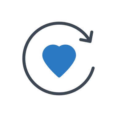 kalp vektörü renk simgesi