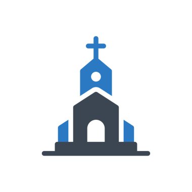 Katolik vektör kabartma renk simgesi