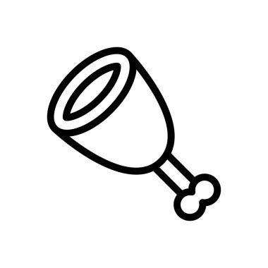 biftek vektörü ince çizgi simgesi