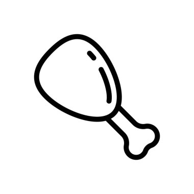 bacak parçası vektör ince çizgi simgesi