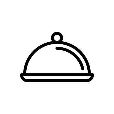 yiyecek vektörü ince çizgi simgesi