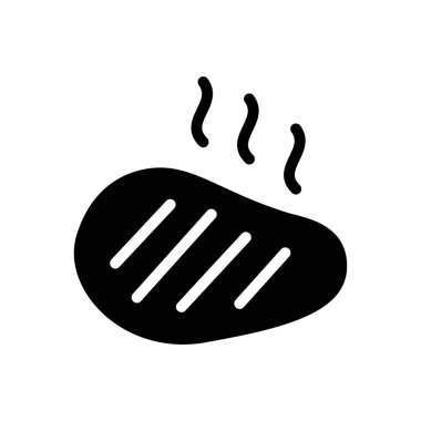 sığır eti vektörü düz simgesi