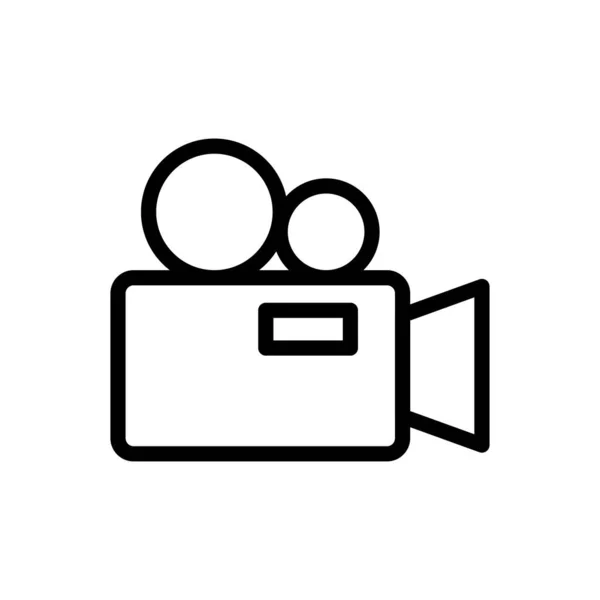 Video Vector Thin Line Icon — Stock Vector