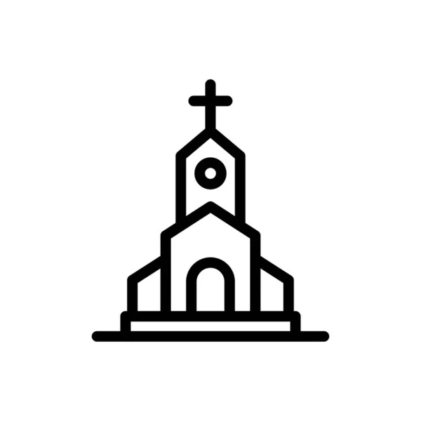 Catholic Vector Thin Line Icon — Stock Vector