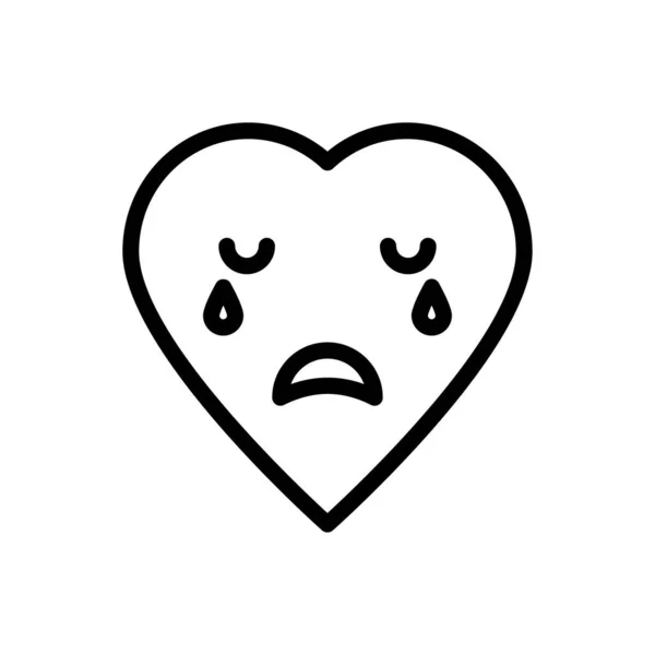 Icona Della Linea Sottile Del Vettore Emoji — Vettoriale Stock