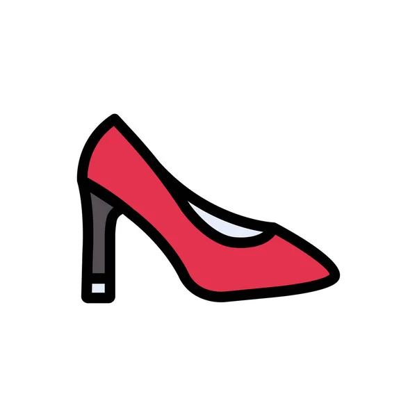 Stiletto Vector Platte Kleur Pictogram — Stockvector