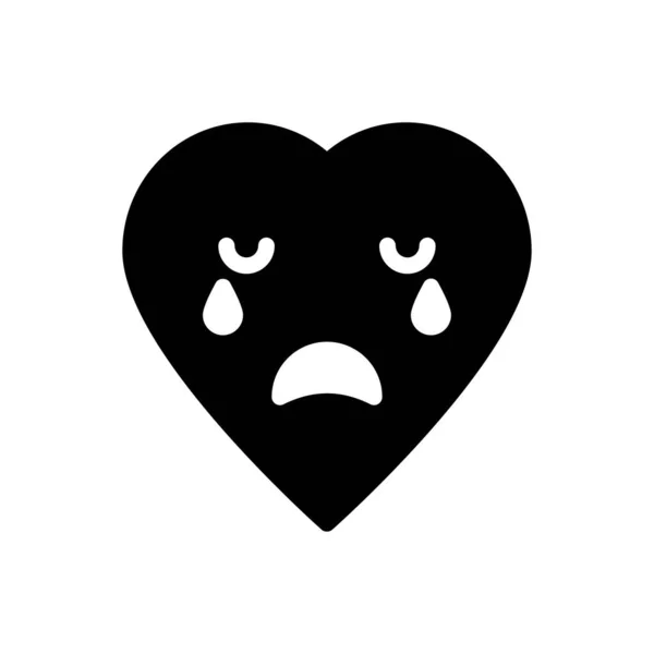 Emoji Διάνυσμα Glyph Επίπεδη Εικονίδιο — Διανυσματικό Αρχείο
