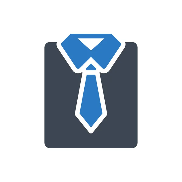 Краватка Векторний Гліф Кольоровий Значок — стоковий вектор