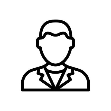 Yönetici vektör ince çizgi simgesi