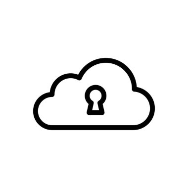 Koruma vektörü ince çizgi simgesi