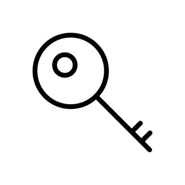 vektör ince çizgi simgesini kilitle