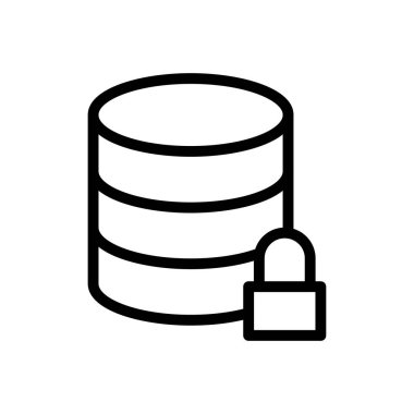 Koruma vektörü ince çizgi simgesi