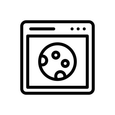 tarayıcı vektörü ince çizgi simgesi