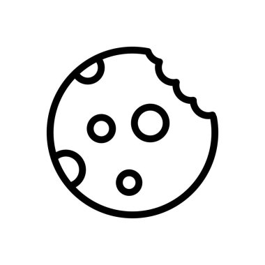 Bisküvi vektörü ince çizgi simgesi