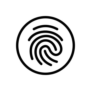 biyometrik vektör ince çizgi simgesi
