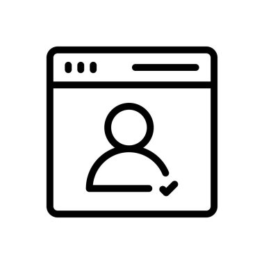 tam vektör ince çizgi simgesi