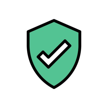 kalkan vektörü düz renk simgesi