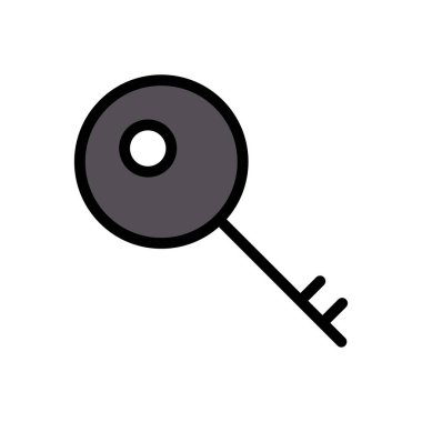 vektör düz renk simgesini kilitle