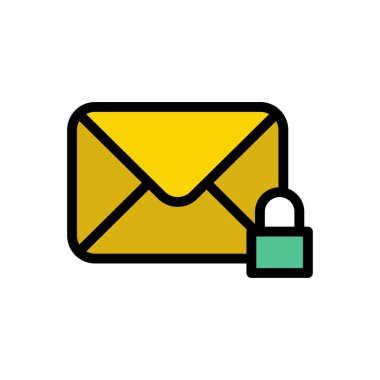 e-posta vektörü düz renk simgesi