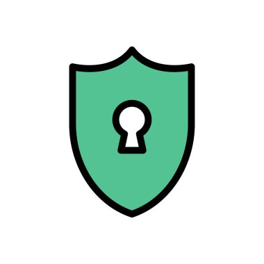 vektör düz renk simgesini kilitle