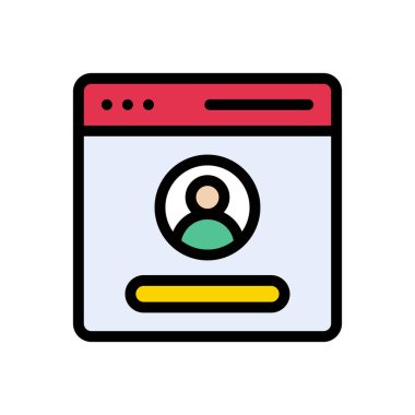 Web sayfası düz renk simgesi