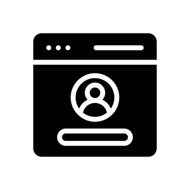 Web sayfası vektör simgesi düz simgesi