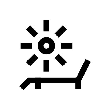 Güneş vektörü ince çizgi simgesi