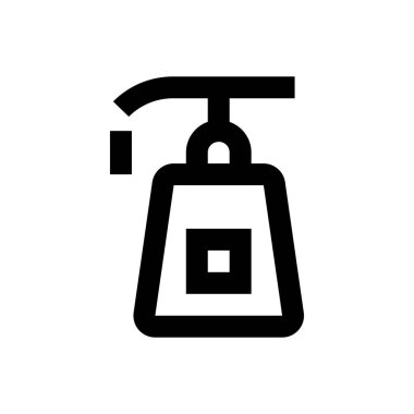 Şampuan vektörü ince çizgi simgesi