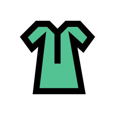 elbise vektörü düz renk simgesi