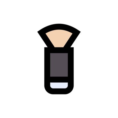 makyaj vektörü düz renk simgesi