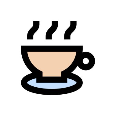 çay vektörü düz renk simgesi