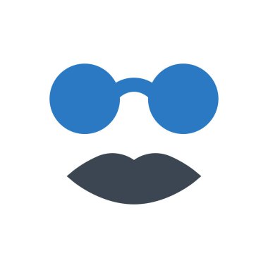 gözlük vektör renk simgesi