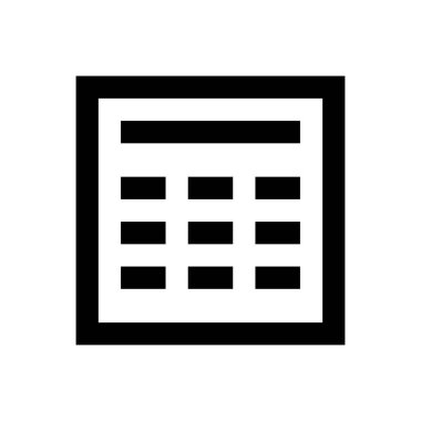 muhasebe vektörü ince çizgi simgesi