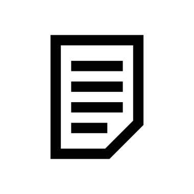 belge vektörü ince çizgi simgesi