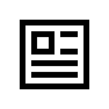 kağıt vektörü ince çizgi simgesi