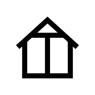 ev vektörü ince çizgi simgesi