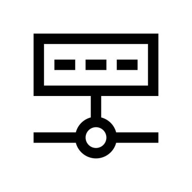 bağlantı vektörü ince çizgi simgesi