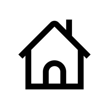 ev vektörü ince çizgi simgesi