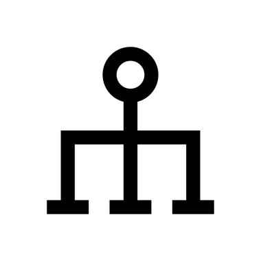 ağ vektörü ince çizgi simgesi