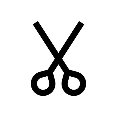 vektör ince çizgi simgesini kes