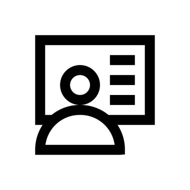 Hesap vektörü ince çizgi simgesi