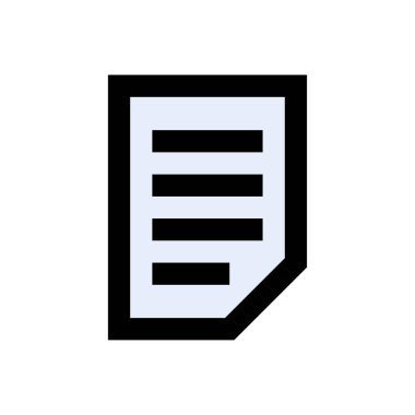 belge vektörü düz renk simgesi