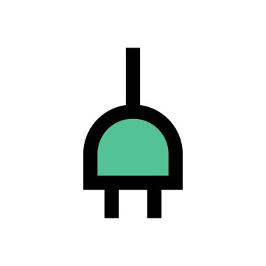 konnektör vektör düz renk simgesi