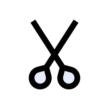 vektör düz renk simgesini kes