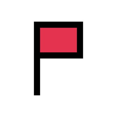 hedef vektör düz renk simgesi