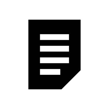 belge vektörü düz simge