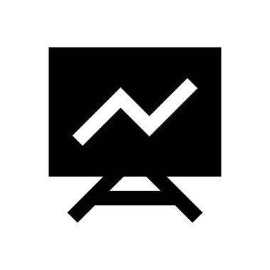 büyüme vektörü glyph düz simgesi